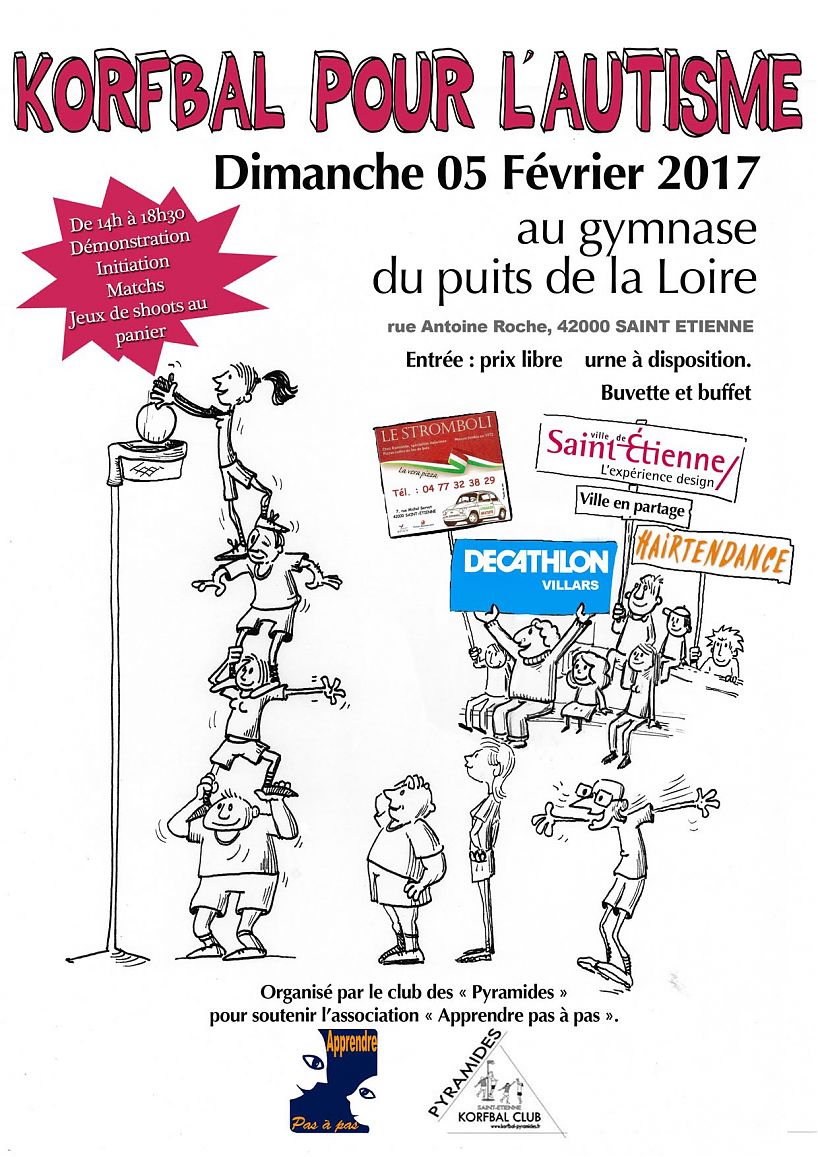 Affiche korfball pour l'autisme février 2017